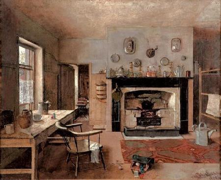 Kitchen at the old King Street Bakery, Frederick Mccubbin